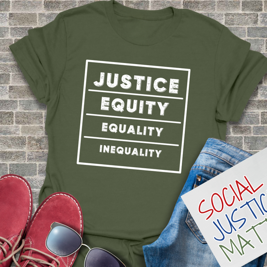 Justice, Equity, Equality, Inequality - Unisex T-Shirt