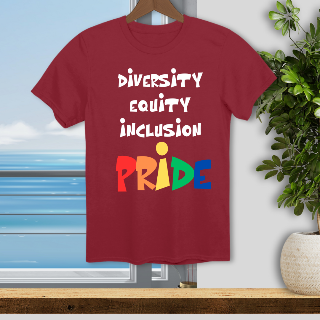 Diversity Equity Inclusion, PRIDE - Unisex T-Shirt