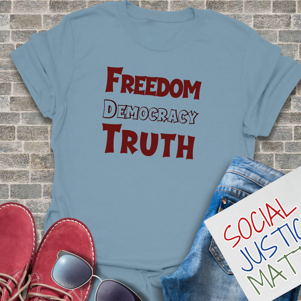Freedom Democracy Truth - Unisex Softstyle T-Shirt