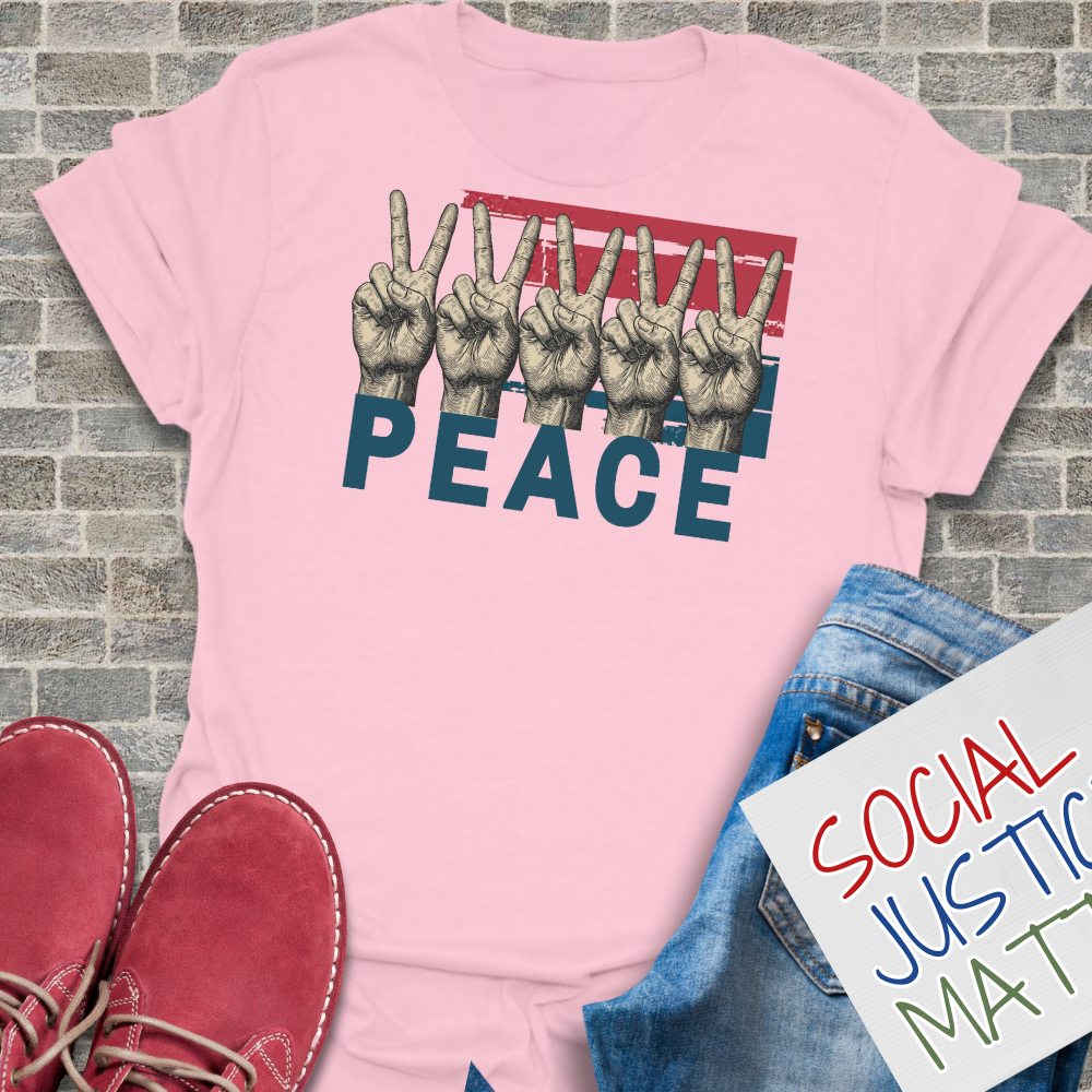 Multiple Peace Signs - Soft-Style Unisex T-Shirt