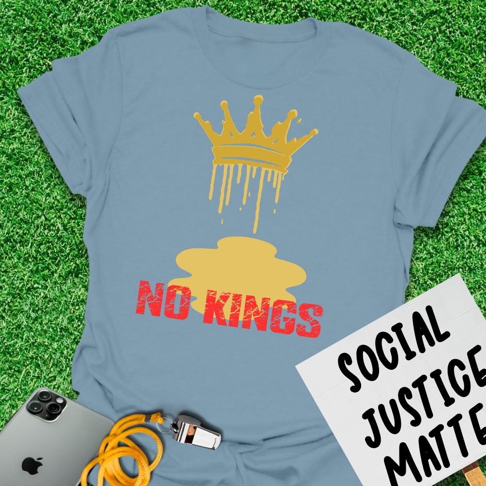 Melting Crown - No Kings Protest - Unisex Softstyle T-Shirt