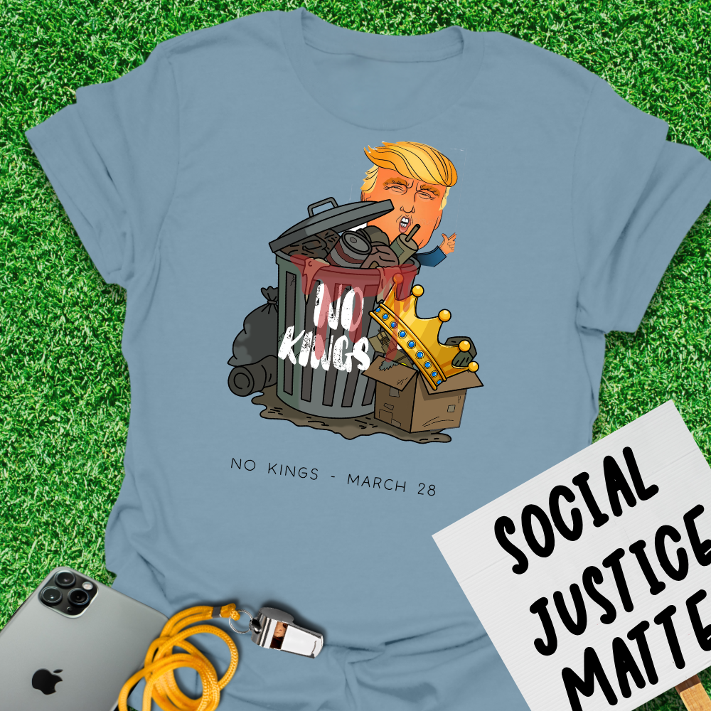 Garbage Crown - No Kings. March 28. 2026 - Unisex Softstyle T-Shirt