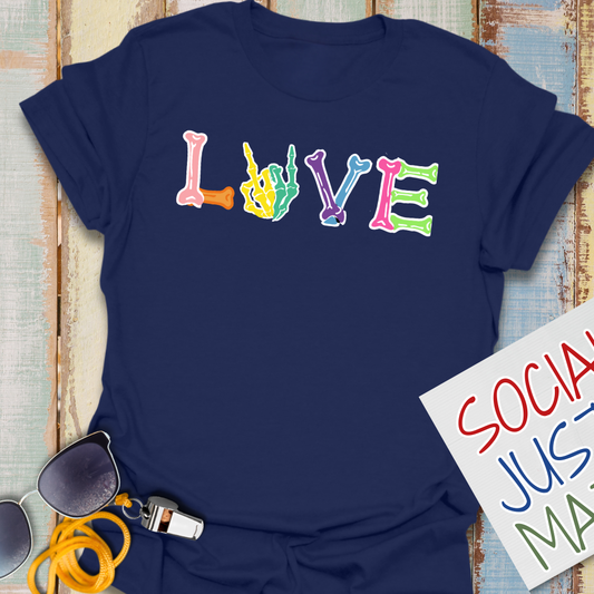 2026 Pride - Love Hand Bones - Unisex Softstyle T-Shirt