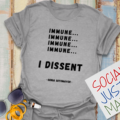 Immune, I Dissent - Unisex Softstyle T-Shirt