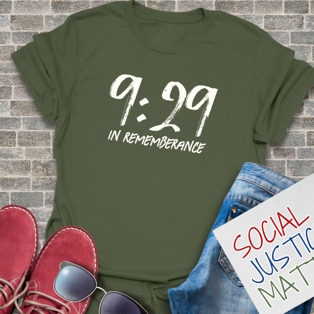 9:29 In Rememberance- Unisex Softstyle T-Shirt