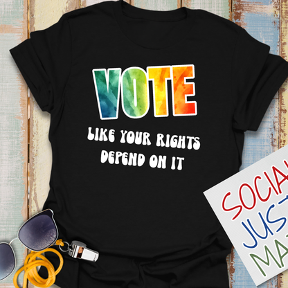 Vote Like Your Rights Depend on it - Unisex Softstyle T-Shirt