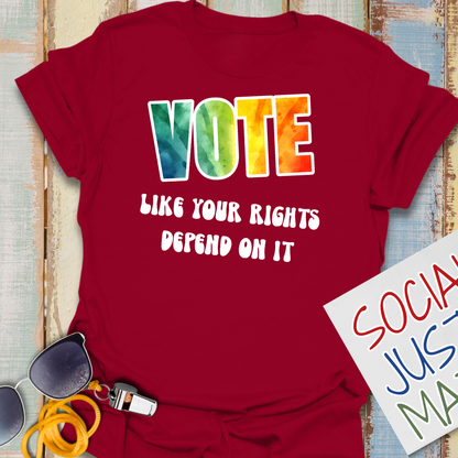 Vote Like Your Rights Depend on it - Unisex Softstyle T-Shirt