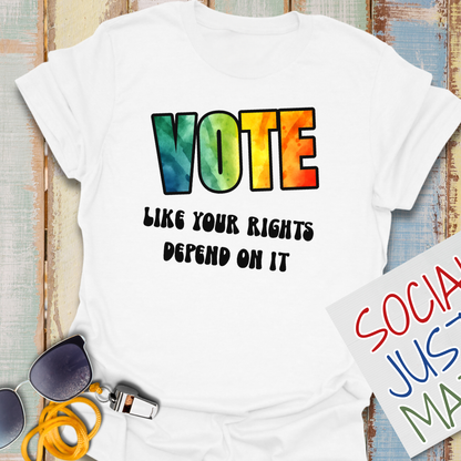 Vote Like Your Rights Depend on it - Unisex Softstyle T-Shirt