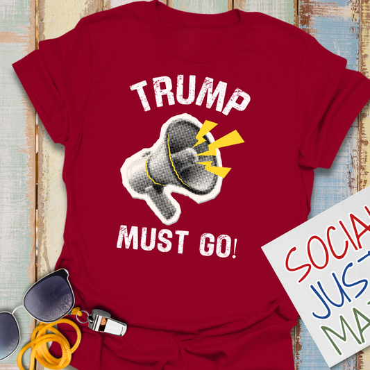 Megaphone "Trump Must Go" - Unisex Softstyle T-Shirt