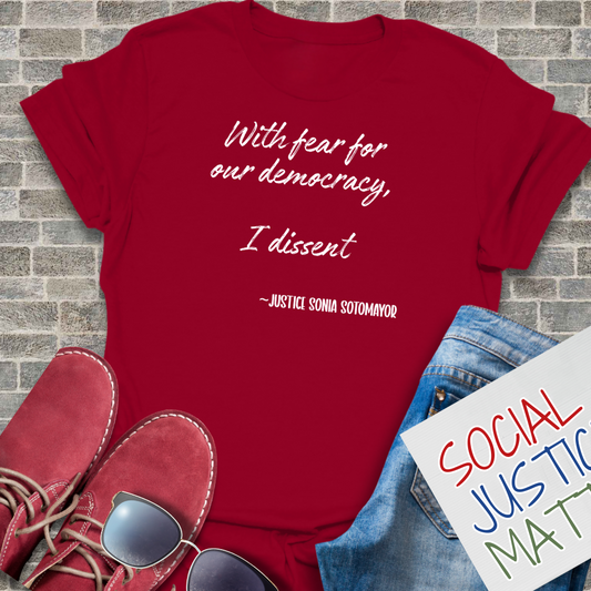 With Fear for Our Democracy - Unisex T-Shirt