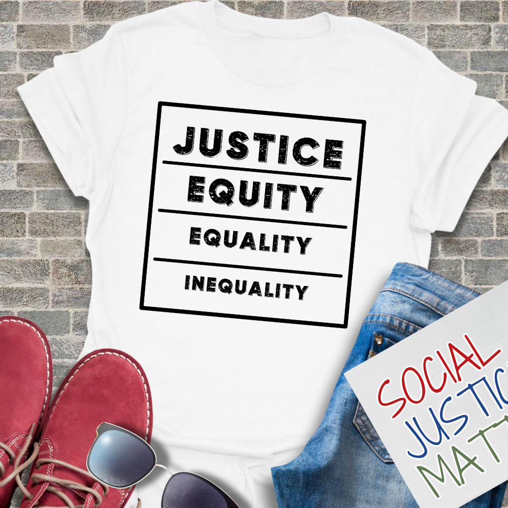 Justice, Equity, Equality, Inequality - Unisex T-Shirt