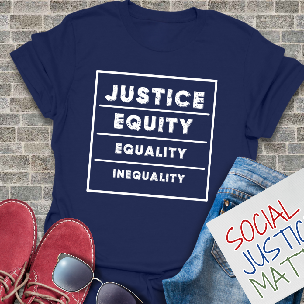 Justice, Equity, Equality, Inequality - Unisex T-Shirt
