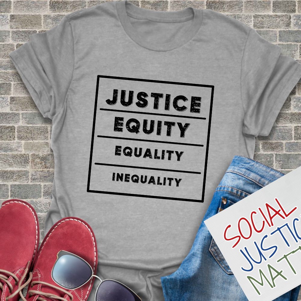 Justice, Equity, Equality, Inequality - Unisex T-Shirt