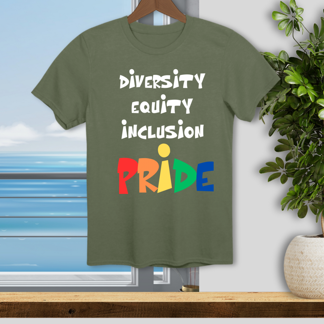 Diversity Equity Inclusion, PRIDE - Unisex T-Shirt