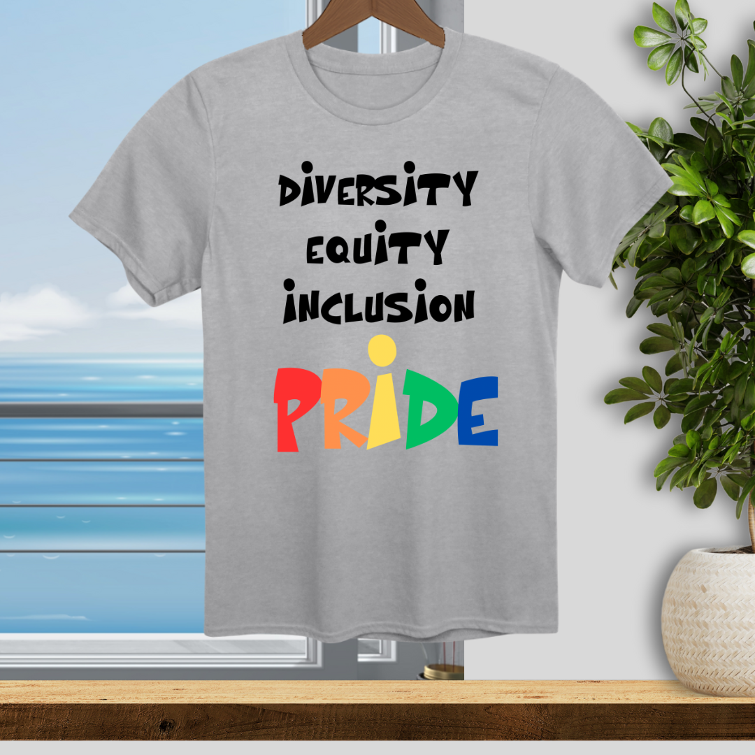 Diversity Equity Inclusion, PRIDE - Unisex T-Shirt