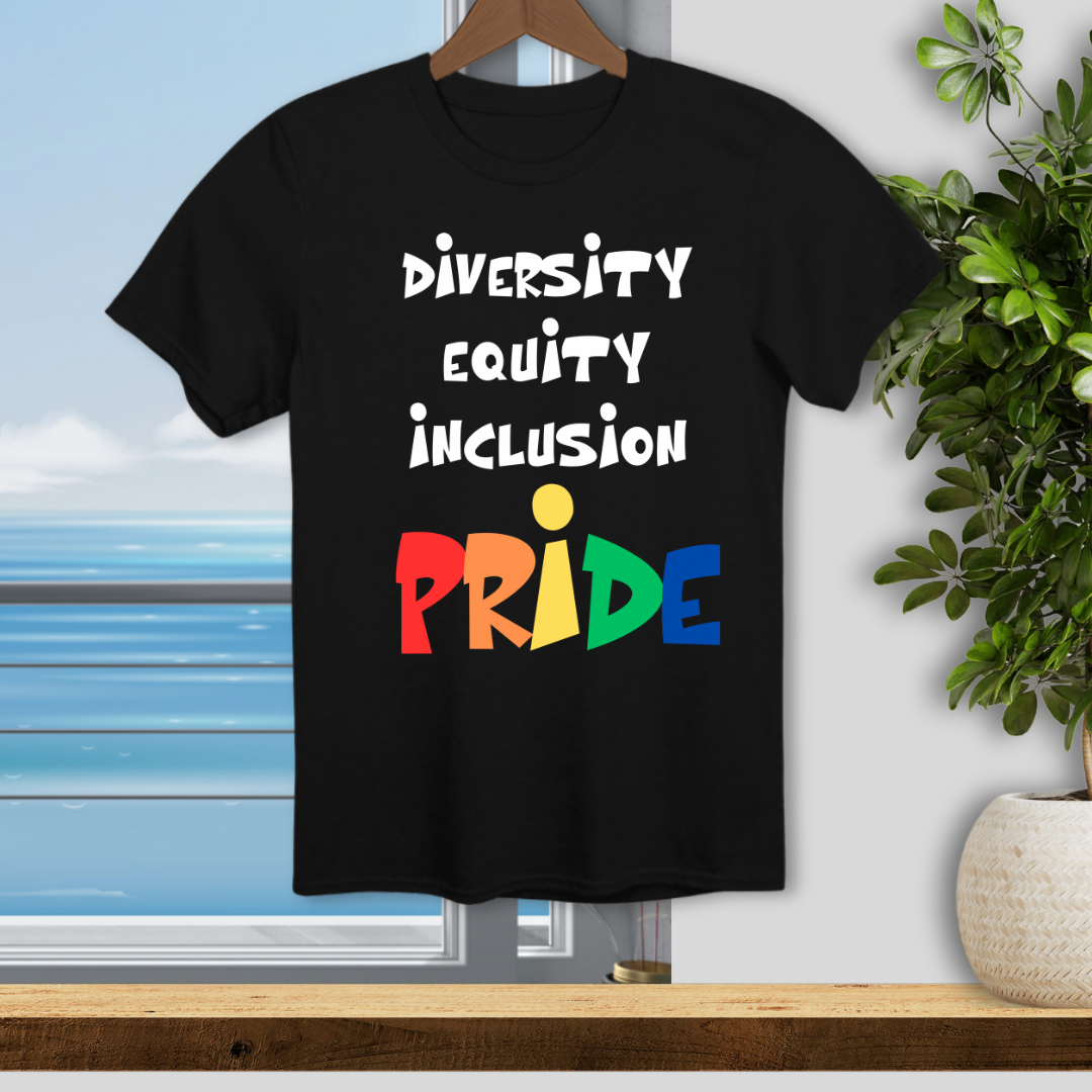 Diversity Equity Inclusion, PRIDE - Unisex T-Shirt
