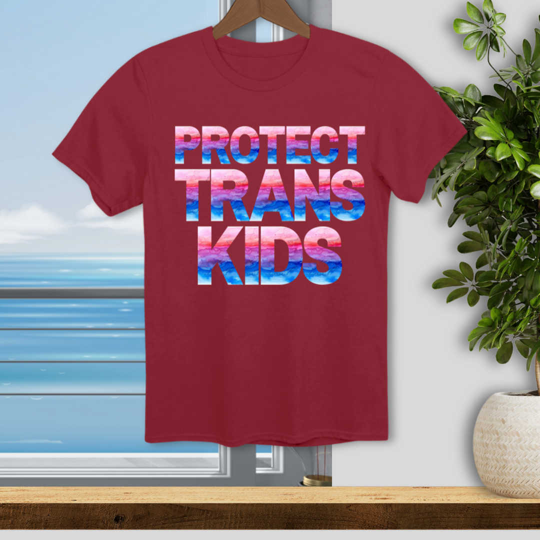 Protect Trans Kids; Gender Identity Awareness - Unisex Shirt, LGBTQ Support Apparel