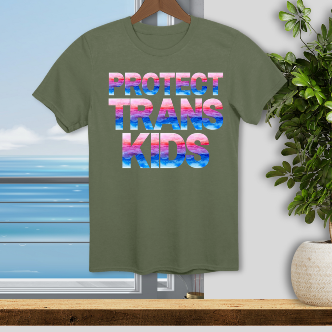Protect Trans Kids; Gender Identity Awareness - Unisex Shirt, LGBTQ Support Apparel