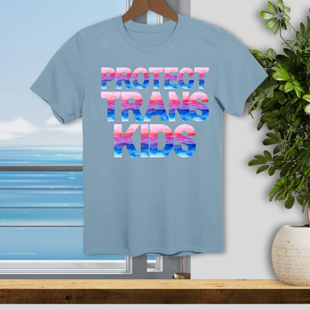 Protect Trans Kids; Gender Identity Awareness - Unisex Shirt, LGBTQ Support Apparel