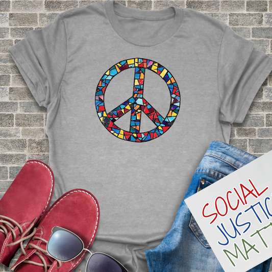 Peace Symbol Mosaic T-Shirt - Unisex T-Shirt