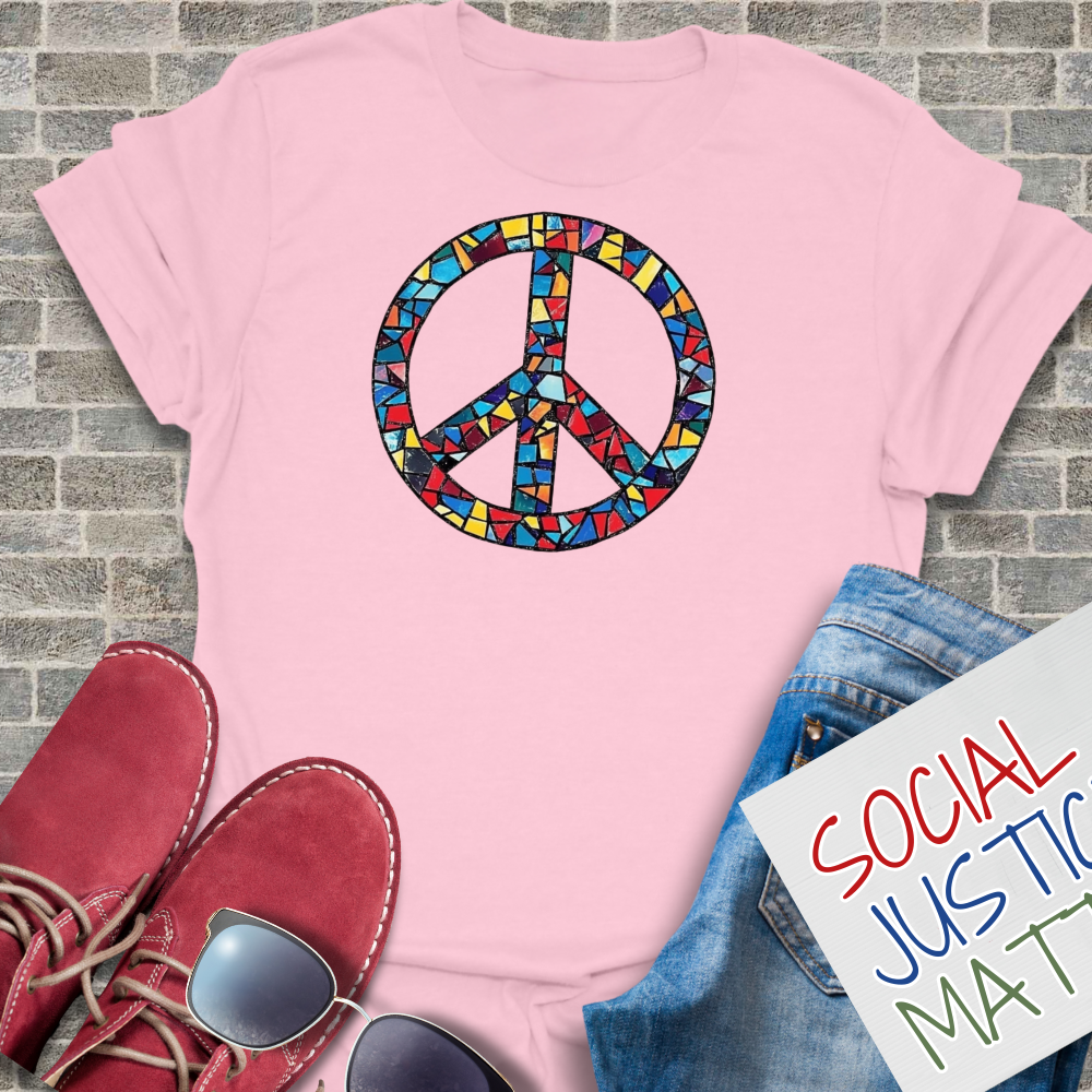 Peace Symbol Mosaic T-Shirt - Unisex T-Shirt