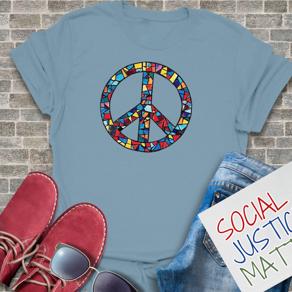 Peace Symbol Mosaic T-Shirt - Unisex T-Shirt