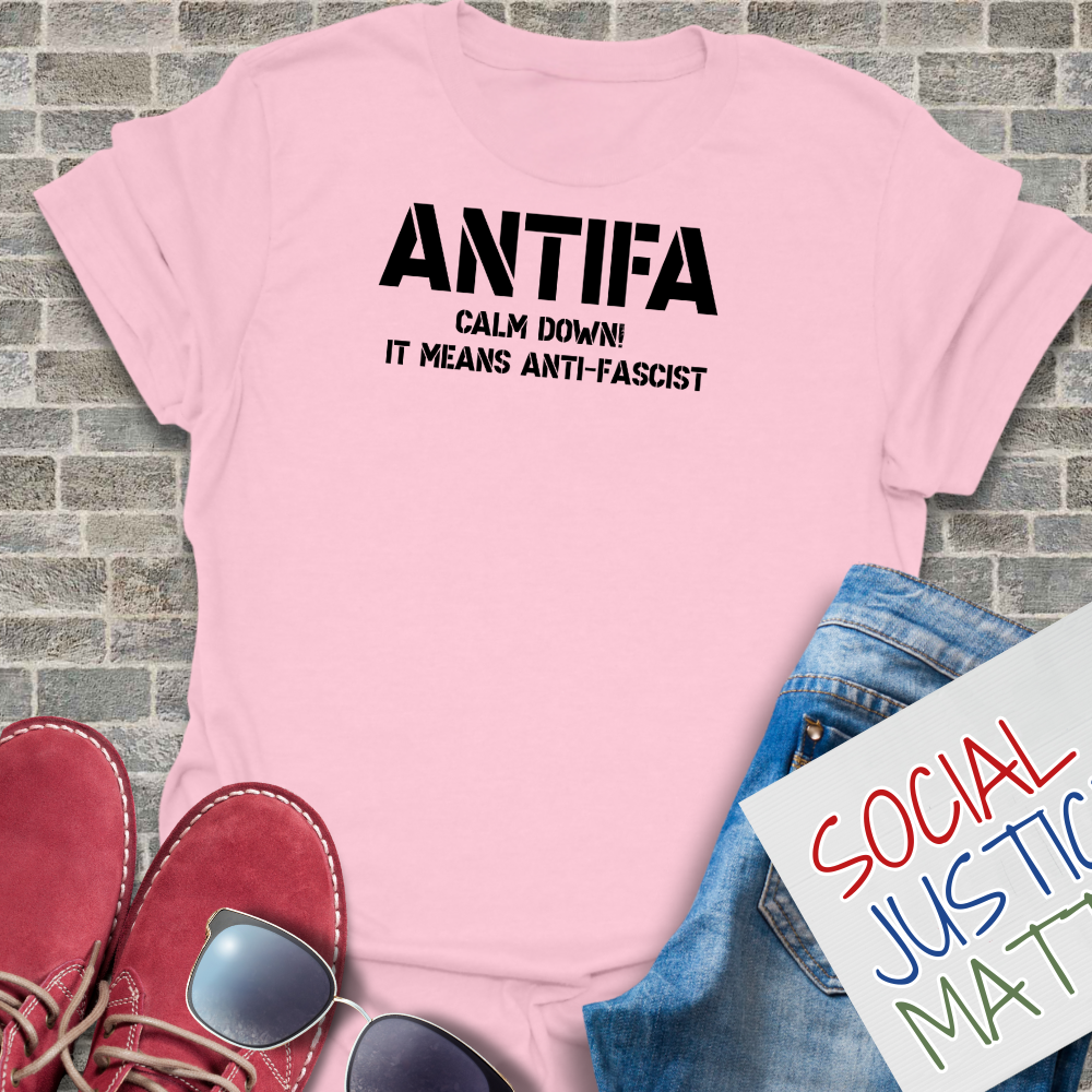 ANTIFA- Calm Down! - Unisex Softstyle T-Shirt