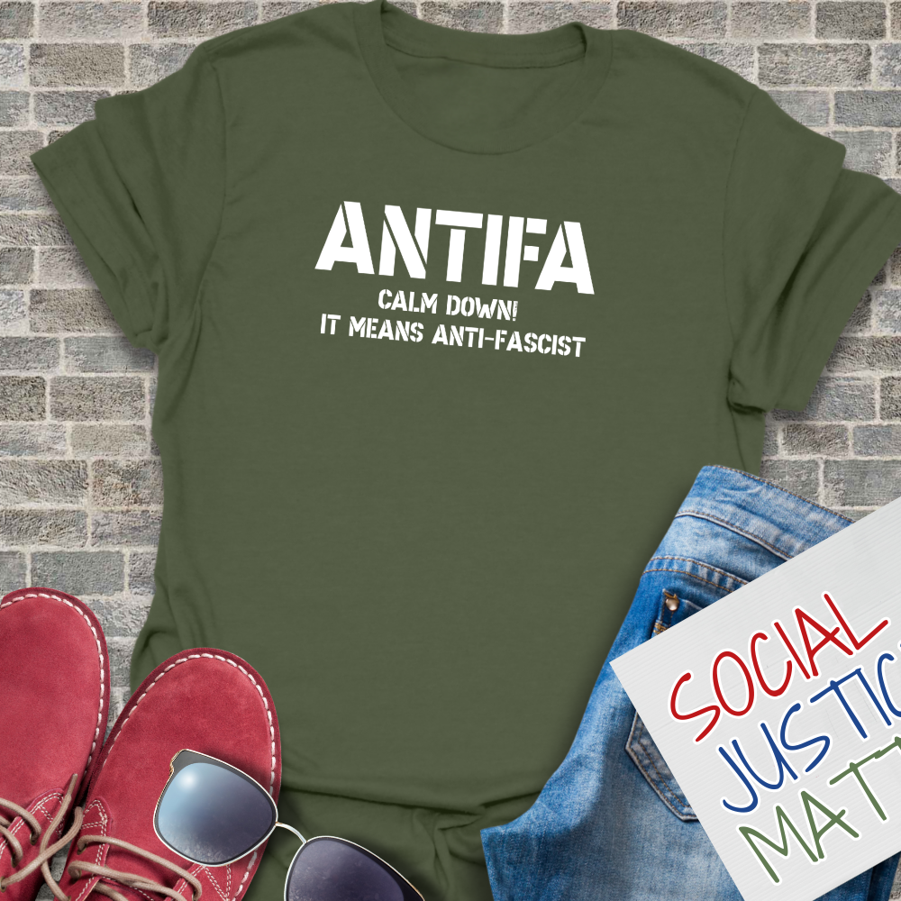 ANTIFA- Calm Down! - Unisex Softstyle T-Shirt