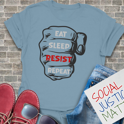 Eat Sleep RESIST Repeat - Unisex Softstyle T-Shirt