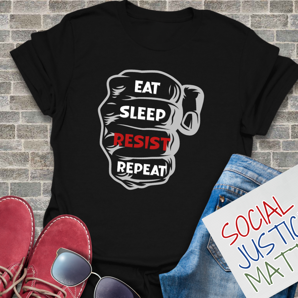 Eat Sleep RESIST Repeat - Unisex Softstyle T-Shirt