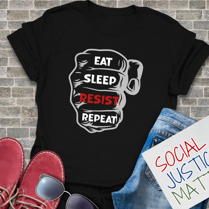 Eat Sleep RESIST Repeat - Unisex Softstyle T-Shirt