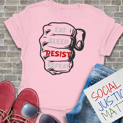 Eat Sleep RESIST Repeat - Unisex Softstyle T-Shirt