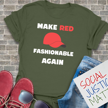Make Red Fashionable Again - Unisex Softstyle T-Shirt