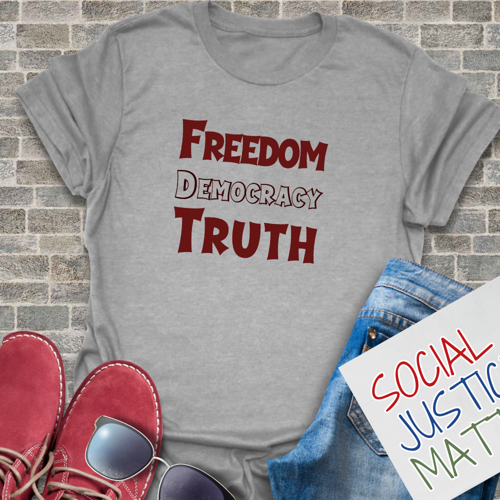Freedom Democracy Truth - Unisex Softstyle T-Shirt