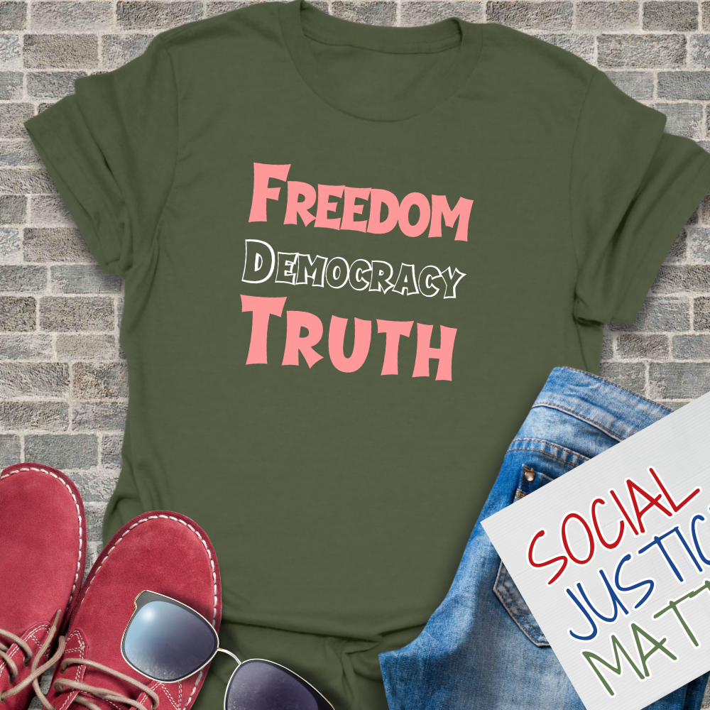 Freedom Democracy Truth - Unisex Softstyle T-Shirt