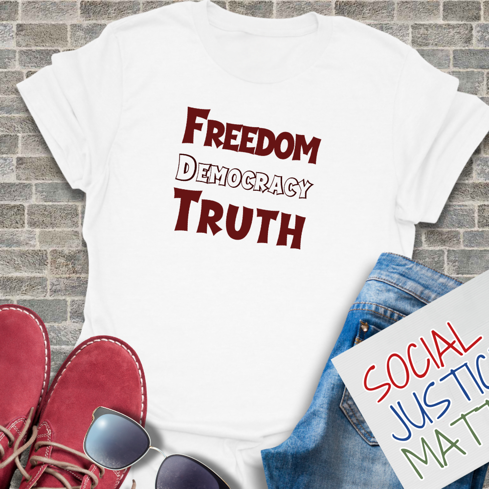 Freedom Democracy Truth - Unisex Softstyle T-Shirt