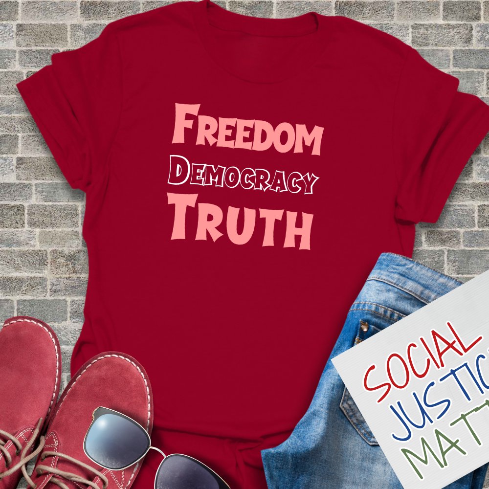Freedom Democracy Truth - Unisex Softstyle T-Shirt
