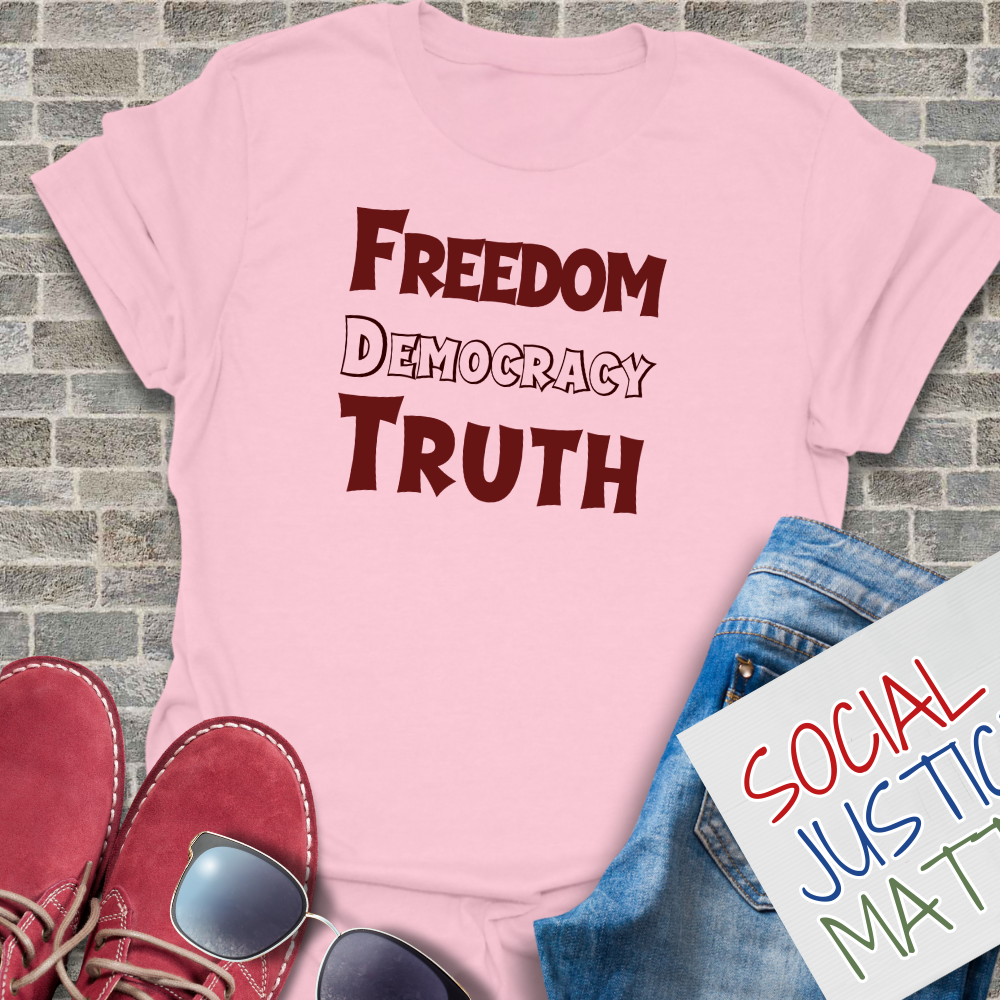 Freedom Democracy Truth - Unisex Softstyle T-Shirt