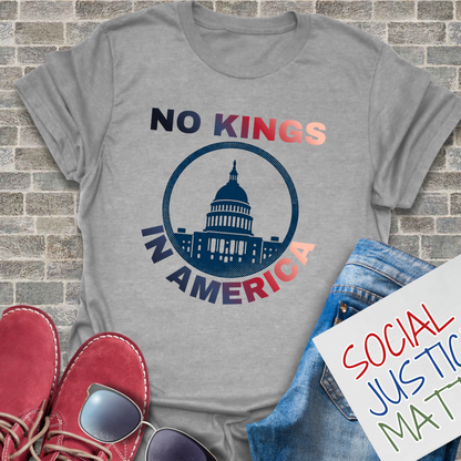 No Kings in America - Soft-Style Unisex T-Shirt