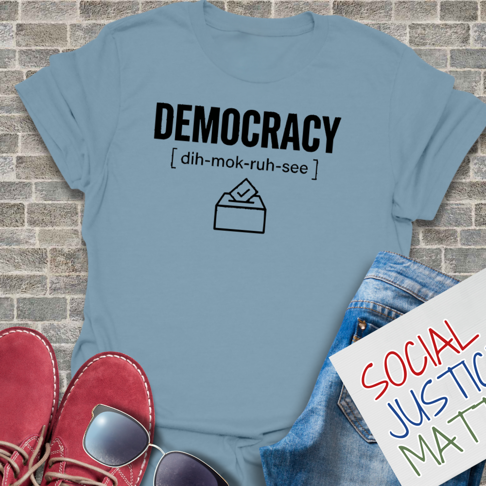 Democracy (dih-moc-ruh-see) - Soft-Style Unisex T-Shirh