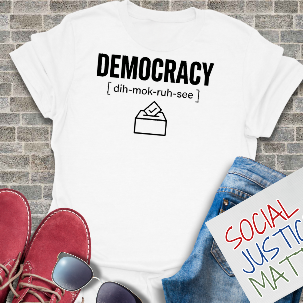 Democracy (dih-moc-ruh-see) - Soft-Style Unisex T-Shirh