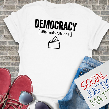 Democracy (dih-moc-ruh-see) - Soft-Style Unisex T-Shirh
