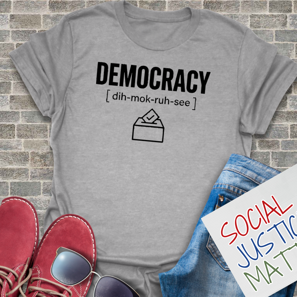Democracy (dih-moc-ruh-see) - Soft-Style Unisex T-Shirh