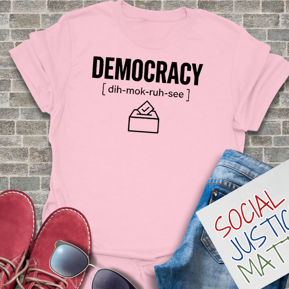 Democracy (dih-moc-ruh-see) - Soft-Style Unisex T-Shirh