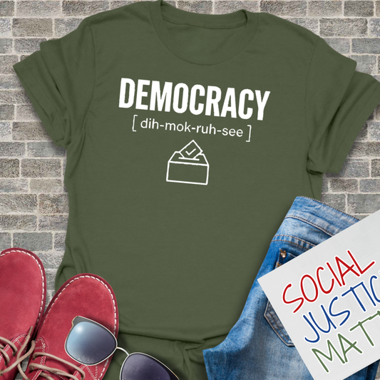 Democracy (dih-moc-ruh-see) - Soft-Style Unisex T-Shirh