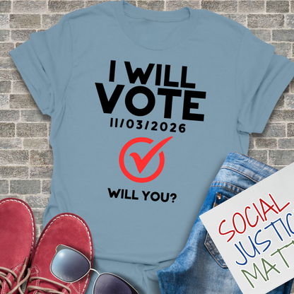 I Will Vote - Soft-Style Unisex T-Shirt