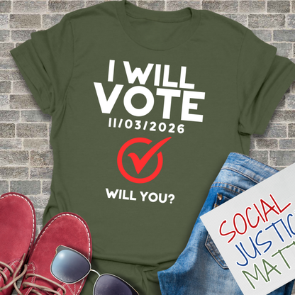 I Will Vote - Soft-Style Unisex T-Shirt