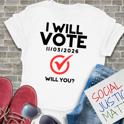 I Will Vote - Soft-Style Unisex T-Shirt