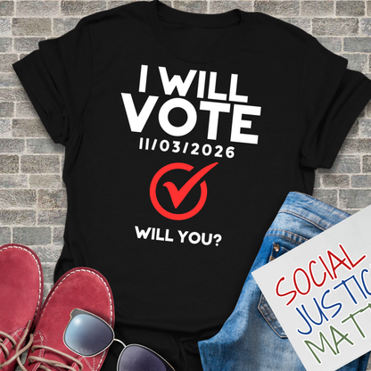 I Will Vote - Soft-Style Unisex T-Shirt