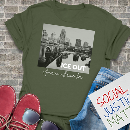 Minneapolis-ICE OUT - Unisex Softstyle T-Shirt